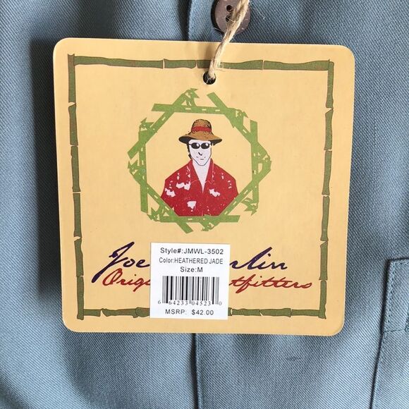 Joe Marlin Original Outfitters Long Sleeve Shirt Size M NWT Heathered Jade - Picture 4 of 6